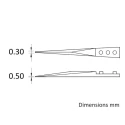 ideal-tek Zirconia Toughened Aluminium Tweezer Tips 50mm, Set of 5 A73MZ