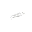 ideal-tek 45mm Zirconia Toughened Aluminium Fine, Curved ESD Safe Tweezer Tips A7MZ