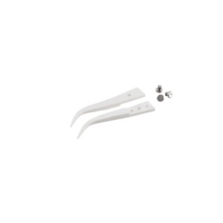 ideal-tek 45mm Zirconia Toughened Aluminium Fine, Curved ESD Safe Tweezer Tips A7MZ