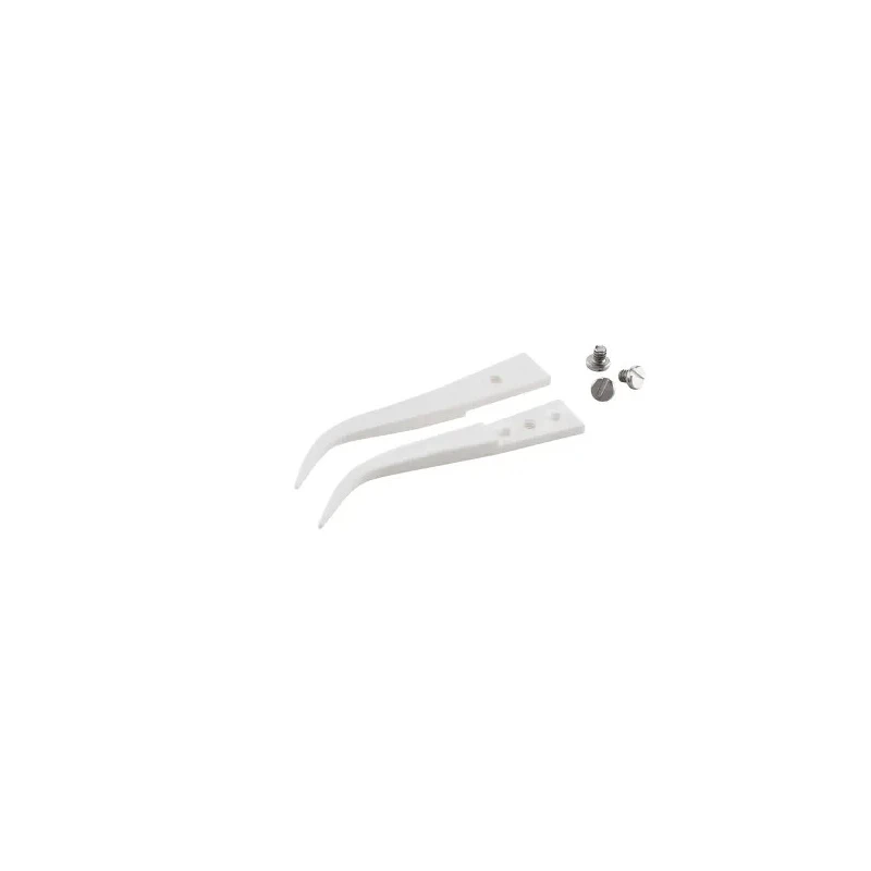 ideal-tek 45mm Zirconia Toughened Aluminium Fine, Curved ESD Safe Tweezer Tips A7MZ