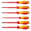 Knipex Insulated Phillips and Slotted Screwdriver Set 6-Piece, 1000V VDE Certified 00 20 12 V01