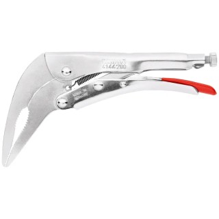 Knipex Mole Grips Long Nose Pliers 200mm Steel Bright Zinc Finish 41 44 200