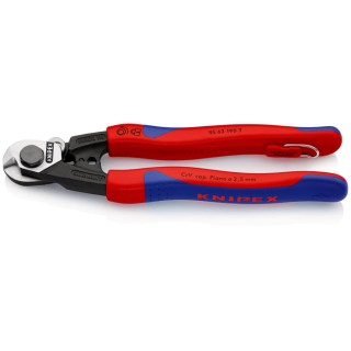 Knipex Flush Wire Rope Cutter, Chrome Vanadium Steel Blade, 190mm Length, 7mm Cutting Capacity 95 62 190 T