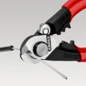 Knipex Flush Wire Rope Cutter, Chrome Vanadium Steel Blade, 190mm Length, 7mm Cutting Capacity 95 62 190 T