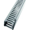 RS PRO Grey Open Slot Cable Trunking W25mm x D75mm x L2m Halogen Free Polycarbonate ABS W25mm
