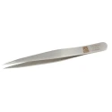 RS PRO 90mm Stainless Steel Flat Tweezer 136-9694