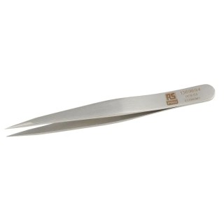 RS PRO 90mm Stainless Steel Flat Tweezer 136-9694