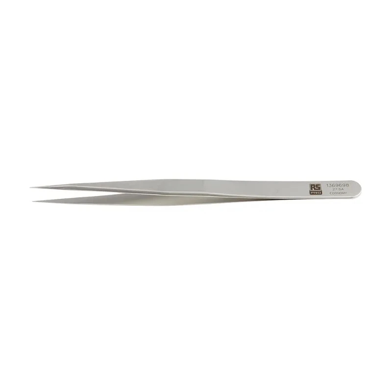 RS PRO Stainless Steel Very Sharp Tweezer 135mm 10mm Width Anti-Magnetic Anti-Acid Germany 136-9698