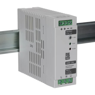 MEAN WELL RS PRO Switch Mode DIN Rail Power Supply 264V AC Input 24.5V DC 1.3A Output 30W 136-8308
