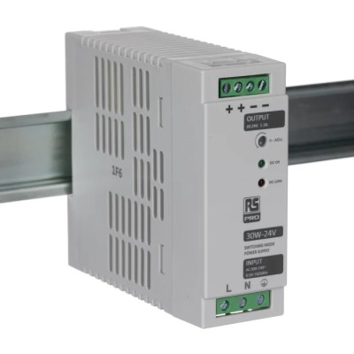 MEAN WELL RS PRO Switch Mode DIN Rail Power Supply 264V AC Input 24.5V DC 1.3A Output 30W 136-8308