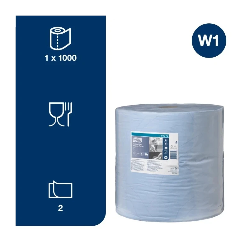 Tork Heavy-Duty Wiping Roll Paper Towel 2-Ply 3400mm Length x 369mm Width 130070