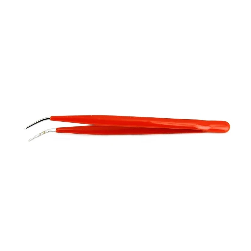 RS PRO 150mm Carbon Steel Serrated Tweezer 136-9812