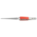 RS PRO 165mm Stainless Steel Serrated, Straight, Round, Blunt Tweezer 136-9808
