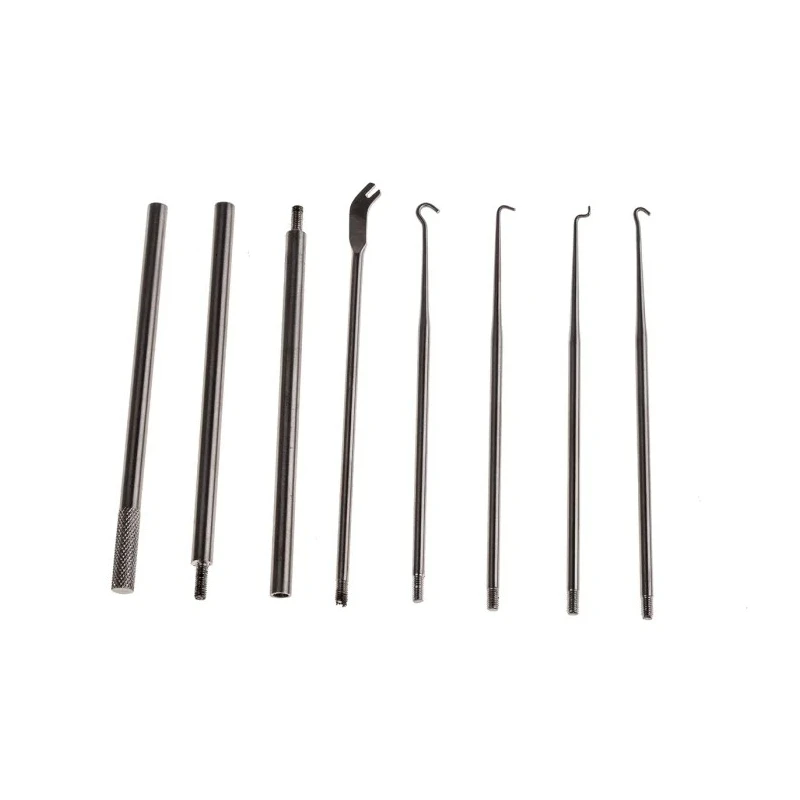 RS PRO Stainless Steel Spring Hook 5-Piece Set 100 mm 136-9859