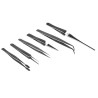 RS PRO Carbon Steel Tweezer Set 6 Pieces Precision Nickel-Plated 136-9870