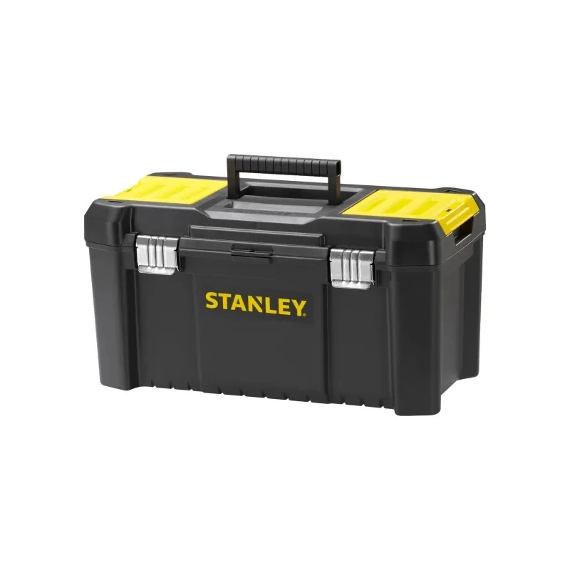 Stanley Plastic Tool Box 480mm Length 250mm Width 250mm Height Removable Tote Tray STST1-75521