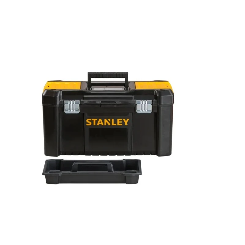 Stanley Plastic Tool Box 480mm Length 250mm Width 250mm Height Removable Tote Tray STST1-75521