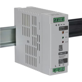RND Switch Mode DIN Rail Power Supply 264V AC Input 12.3V DC, 2.5A Output, 30W 136-8305