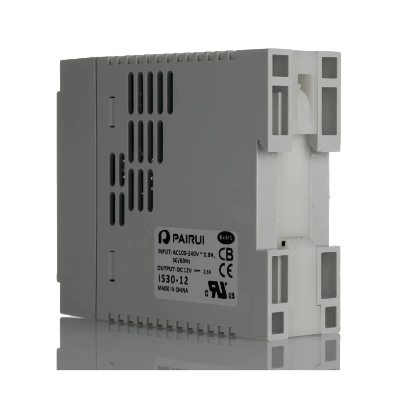 RND Switch Mode DIN Rail Power Supply 264V AC Input 12.3V DC, 2.5A Output, 30W 136-8305