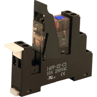 Hongfa Europe GMBH Electromechanical Interface Relay DPDT 24V DC Coil 8A DIN Rail Mount 2RMTFL-24-3