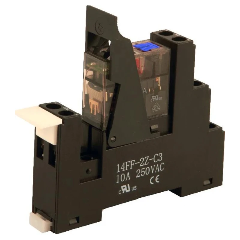 Hongfa Europe GMBH Electromechanical Interface Relay DPDT 24V DC Coil 8A DIN Rail Mount 2RMTFL-24-3