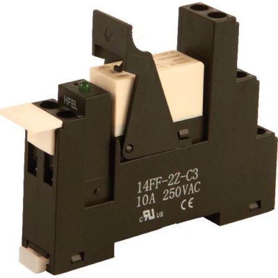Hongfa Europe GMBH 1RM Series Electromechanical Interface Relay, DIN Rail Mount, 24V AC Coil, SPDT Contact 1RM-24A-16A-3