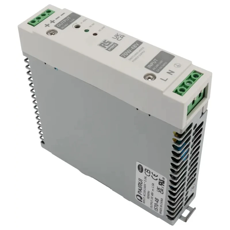 RS PRO Switched Mode DIN Rail Power Supply 264V AC Input 55V DC Output 1.5A 70W 136-8316