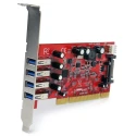 StarTech.com 4 Port USB PCI Card, USB 3.0, SuperSpeed, SATA Power Connector PCIUSB3S4