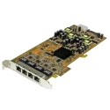 StarTech.com 4 Port PCIe RJ45 Gigabit PoE Network Card 1000Mbps 