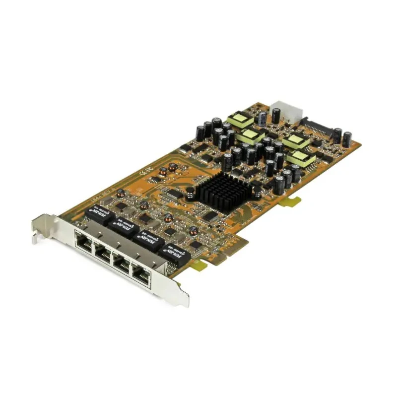 StarTech.com 4 Port PCIe RJ45 Gigabit PoE Network Card 1000Mbps 
