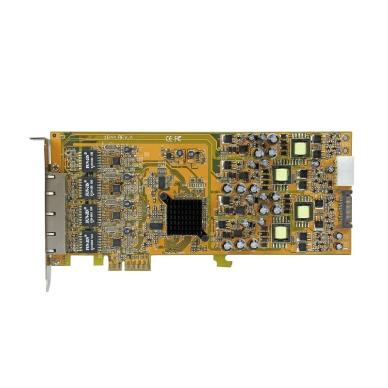 StarTech.com 4 Port PCIe RJ45 Gigabit PoE Network Card 1000Mbps 