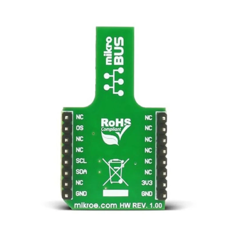 MikroElektronika Sensor Development Tool Fever Click MikroBus Click Board for MAX30205 with ±0.1°C Accuracy MIKROE-2554