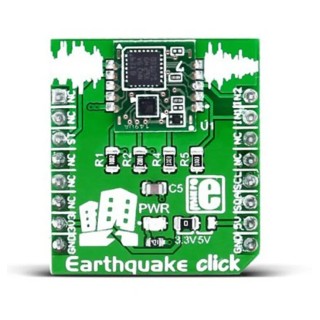 MikroElektronika Earthquake Click Vibration Sensor MikroBus Click Board with Omron DS7 Seismic Sensor MIKROE-2561