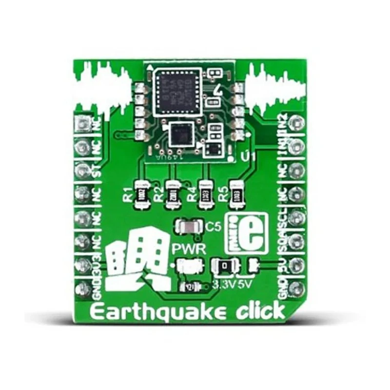 MikroElektronika Earthquake Click Vibration Sensor MikroBus Click Board with Omron DS7 Seismic Sensor MIKROE-2561