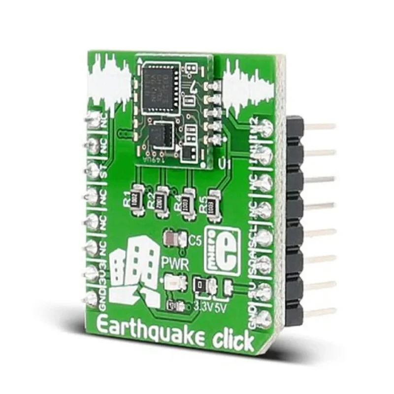 MikroElektronika Earthquake Click Vibration Sensor MikroBus Click Board with Omron DS7 Seismic Sensor MIKROE-2561