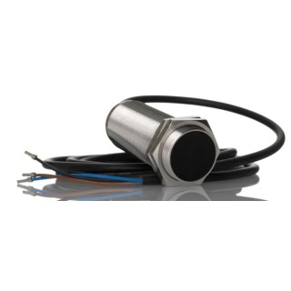 ifm electronic Threaded Barrel Inductive Proximity Sensor M30 x 1.5, PNP Output, 36 V DC, 10 mm Detection DI5020