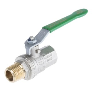 RS PRO Brass Threaded Ball Valve BSPP 1/4 to 2 in Inlet 1/2 in Outlet Steel Handle RS-PRO 141-7715
