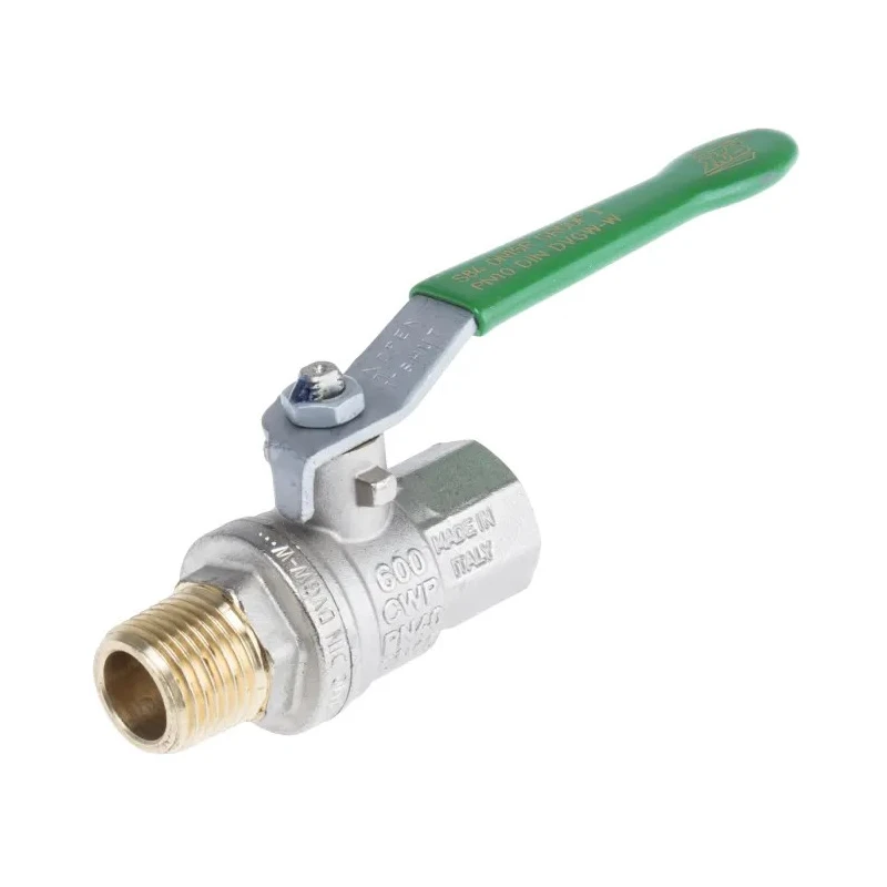 RS PRO Brass Threaded Ball Valve BSPP 1/4 to 2 in Inlet 1/2 in Outlet Steel Handle RS-PRO 141-7715