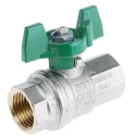 RS PRO Brass Threaded Ball Valve BSPP Thread Size 1/4 to 2 in Inlet, 1/2 in Outlet Steel Handle 150°C Maximum 141-7723