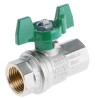 RS PRO Brass Threaded Ball Valve BSPP Thread Size 1/4 to 2 in Inlet, 1/2 in Outlet Steel Handle 150°C Maximum 141-7723