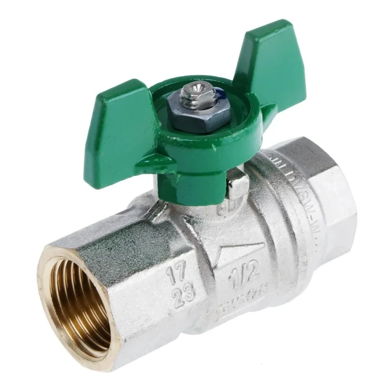 RS PRO Brass Threaded Ball Valve BSPP Thread Size 1/4 to 2 in Inlet, 1/2 in Outlet Steel Handle 150°C Maximum 141-7723