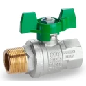 RS PRO Brass Threaded Ball Valve BSPP 1/4 to 2 in Inlet Port 3/4 in Outlet Port Steel Handle RS PRO 141-7729