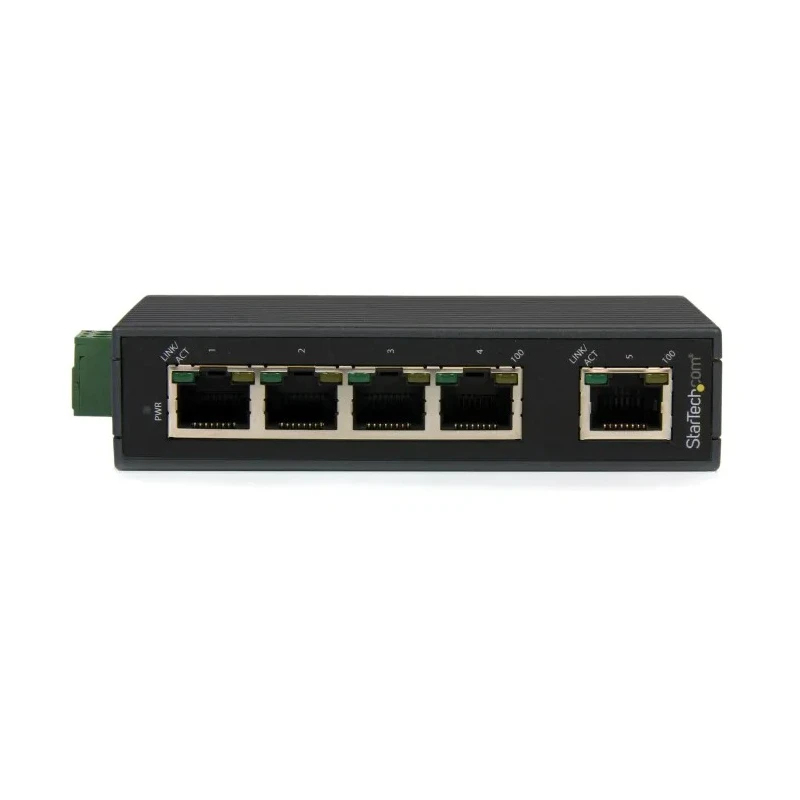 StarTech.com Unmanaged 5 Port Ethernet Switch 10/100Mbps DIN Rail Mount IES5102
