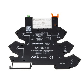 RS PRO Electromechanical Interface Relay, DIN Rail Mount, 48V AC/DC Coil, SPDT Contact, 8A Current, 96x5x103 mm 144-1586