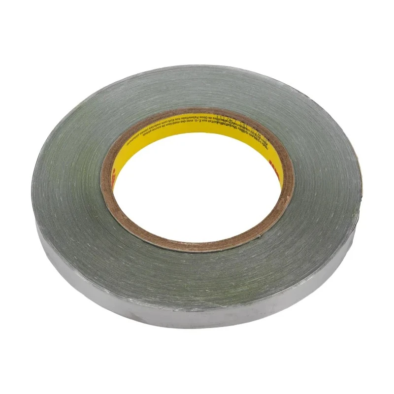 3M 420 Conductive Lead Tape, 12mm Width x 33m Length, 0.17mm Thickness, Rubber Adhesive, Dark Silver 420 12MMX33M