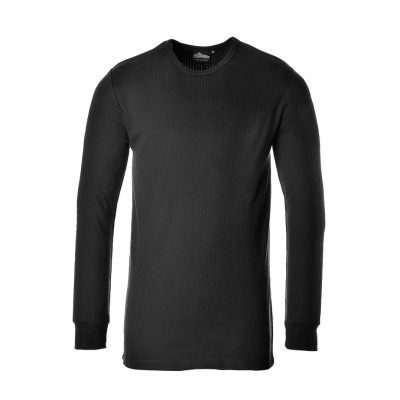 RS PRO Long Thermal Shirt Black Polyester Cotton Size S 50% Polyester 50% Cotton 200 g 141-7741