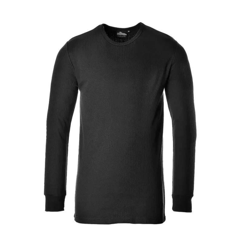 RS PRO Long Thermal Shirt Black Polyester Cotton Size S 50% Polyester 50% Cotton 200 g 141-7741