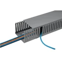 HellermannTyton HTWD-PD Grey Open Slot Cable Trunking W50mm x D50mm x L2m PVC Self-Extinguishing 