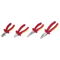 RS PRO 4-Piece Vanadium Steel Plier Set VDE 1000V Insulated Chrome Vanadium Steel 144-7568