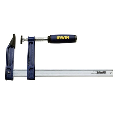 Irwin Medium Duty Pro F Clamp Black, Silver Finish 400 mm Jaw Opening 120 mm Jaw Depth 450 kg Clamping Force 10503570